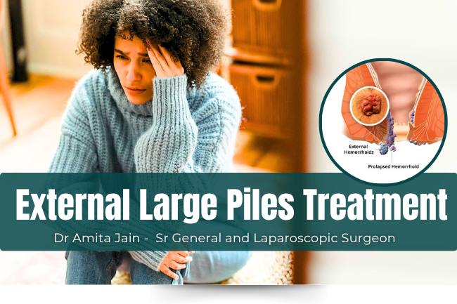 Dr Amita Jain Treatment for External large Piles  Hemorrhoid